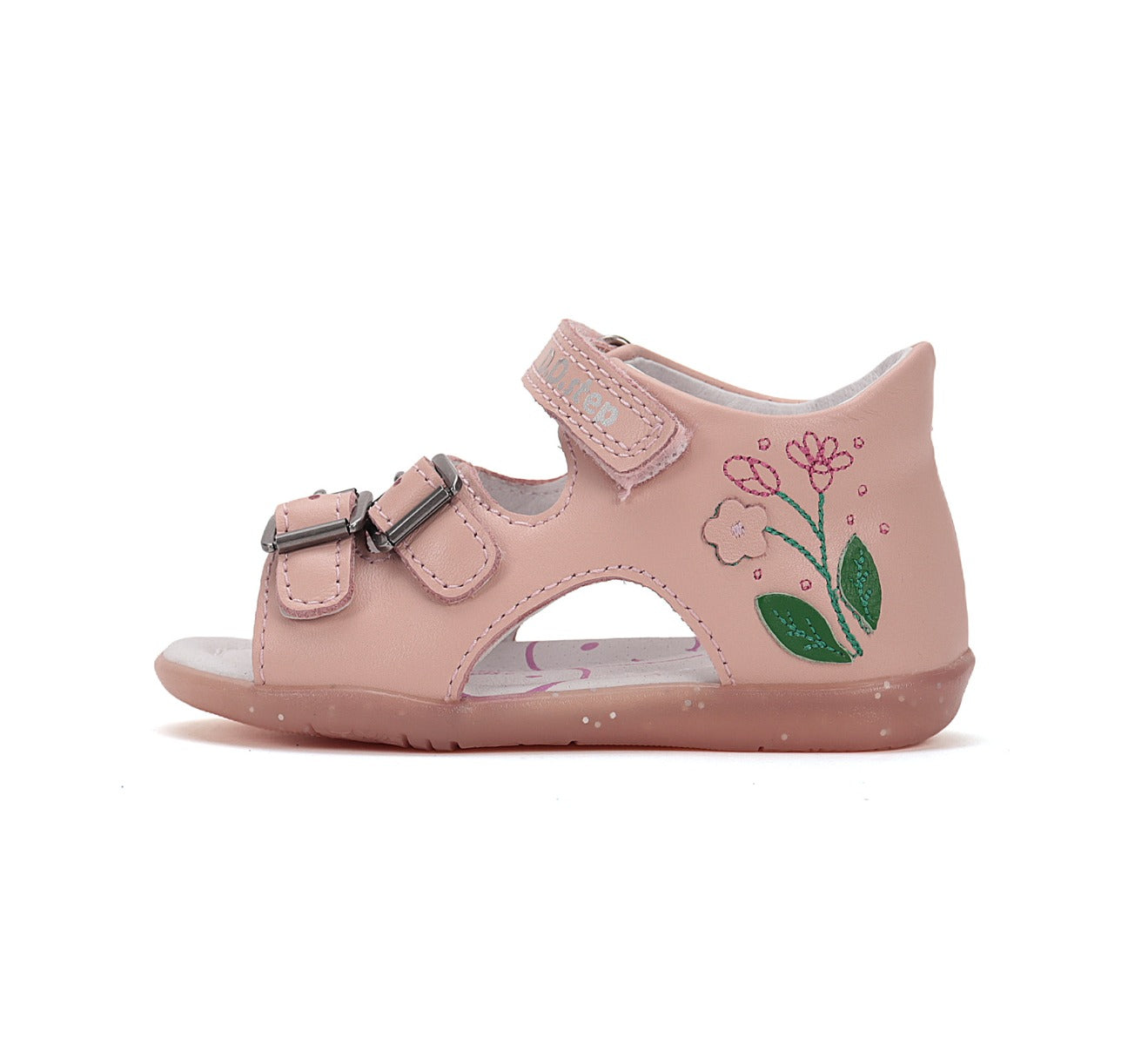 D.D.Step sandale fete 19-24 Baby Pink cu flori Imagine secundară a produsului