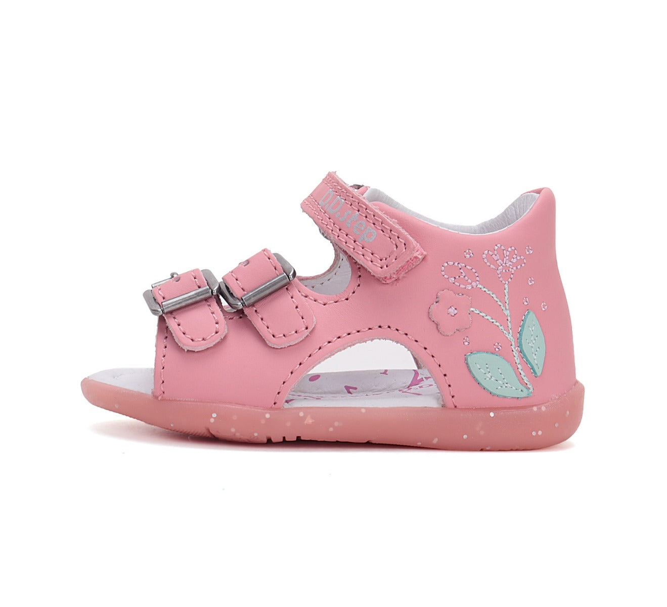 D.D.Step sandale fete 19-24 Daisy Pink cu flori Imagine secundară a produsului