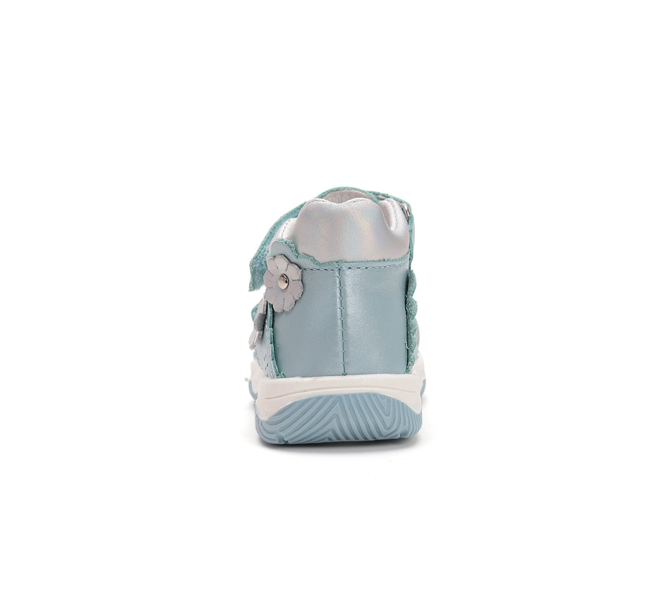 D.D.Step sandale fete 19-24 Sky Blue cu floaricele argintii