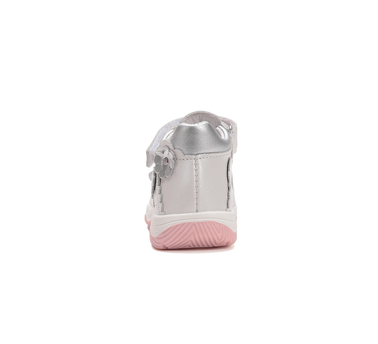 D.D.Step sandale fete 25-30 White cu floaricele argintii
