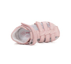 D.D.Step sandale fete piele 20-25 Baby Pink cu floare