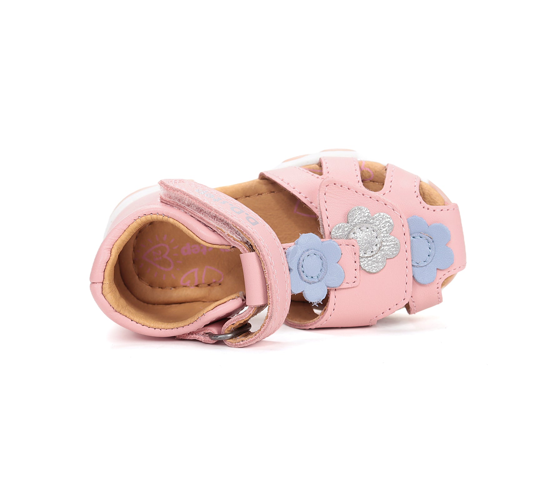 D.D.Step sandale fete 20-25 Baby Pink cu floricele