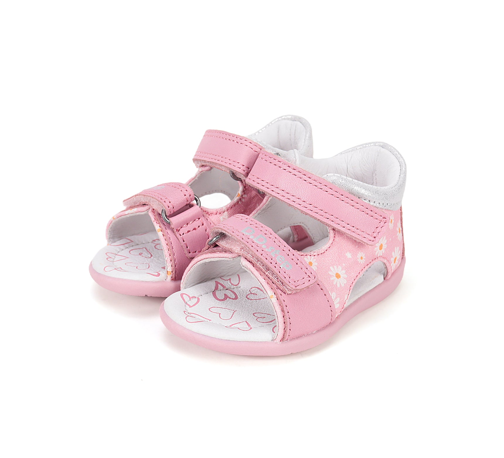 D.D.Step sandale fete 20-25 Baby Pink cu margarete