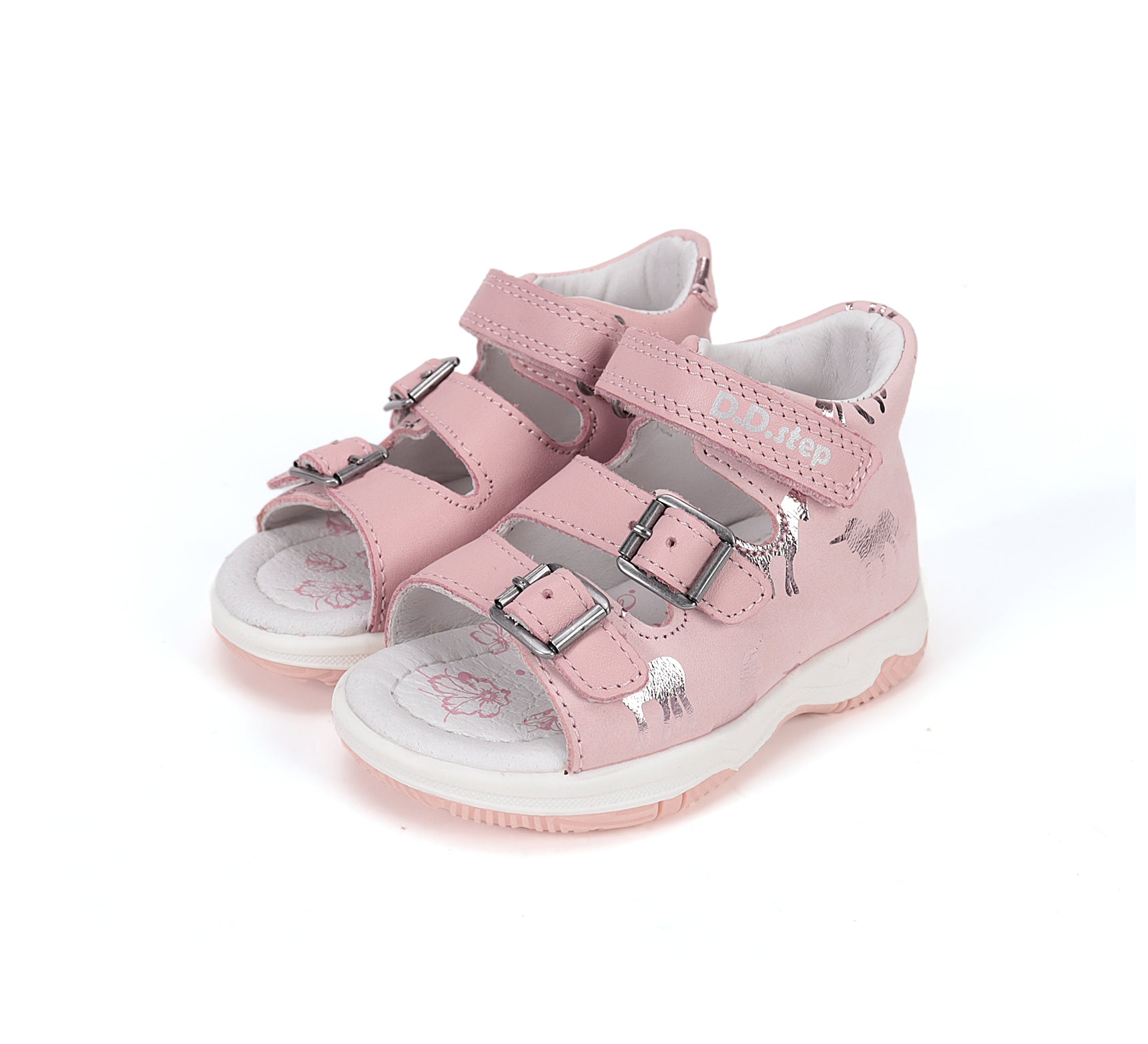 D.D.Step sandale fete 19-24 Baby Pink cu unicorn Imagine principală a produsului