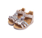 D.D.Step sandale fete 20-25 Rose gold cu floricele