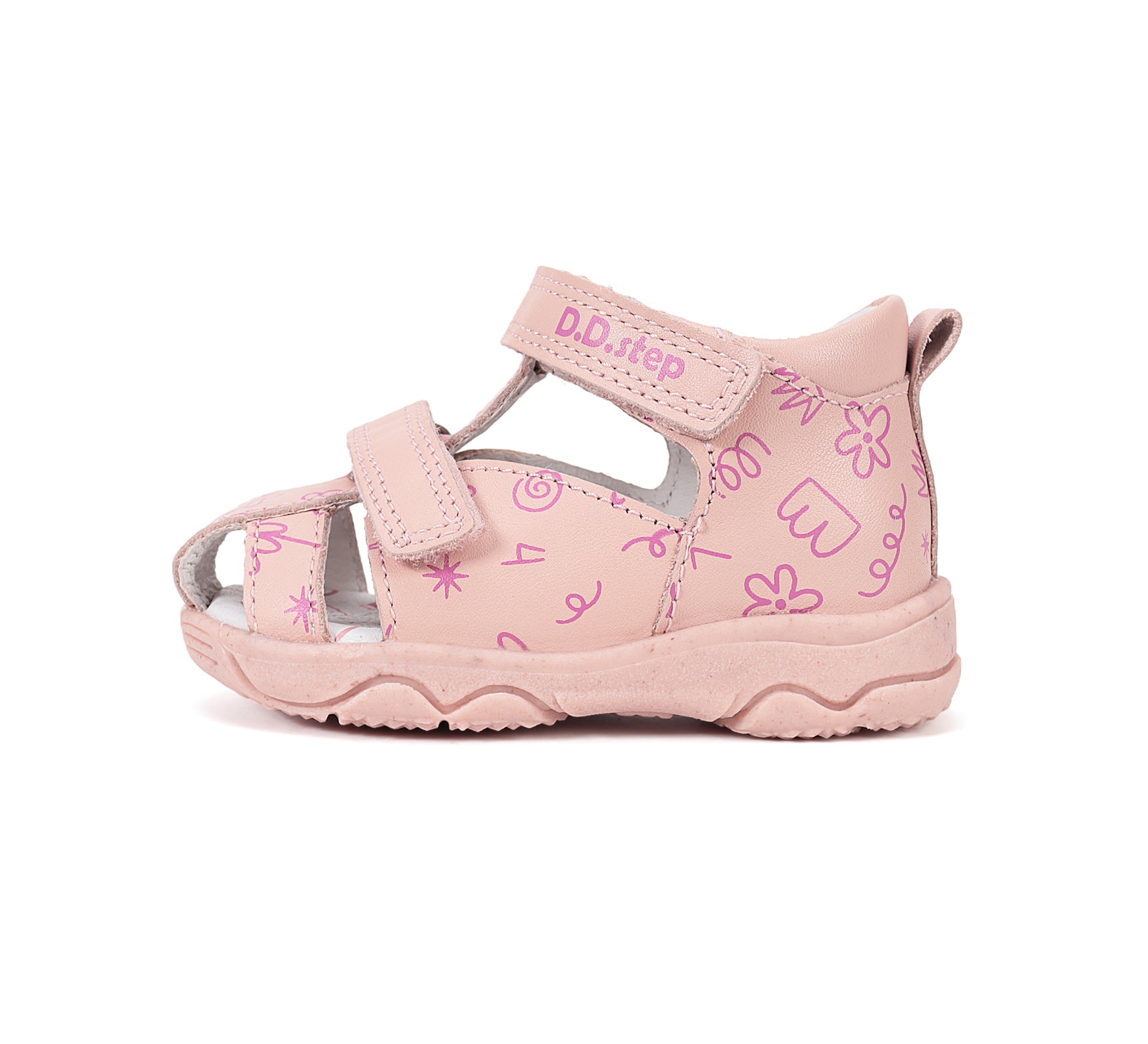 D.D.Step sandale fete 20-25 Rose Gold cu desene