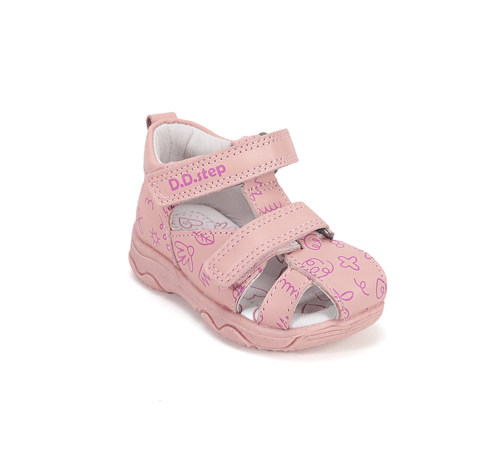 D.D.Step sandale fete 20-25 Rose Gold cu desene