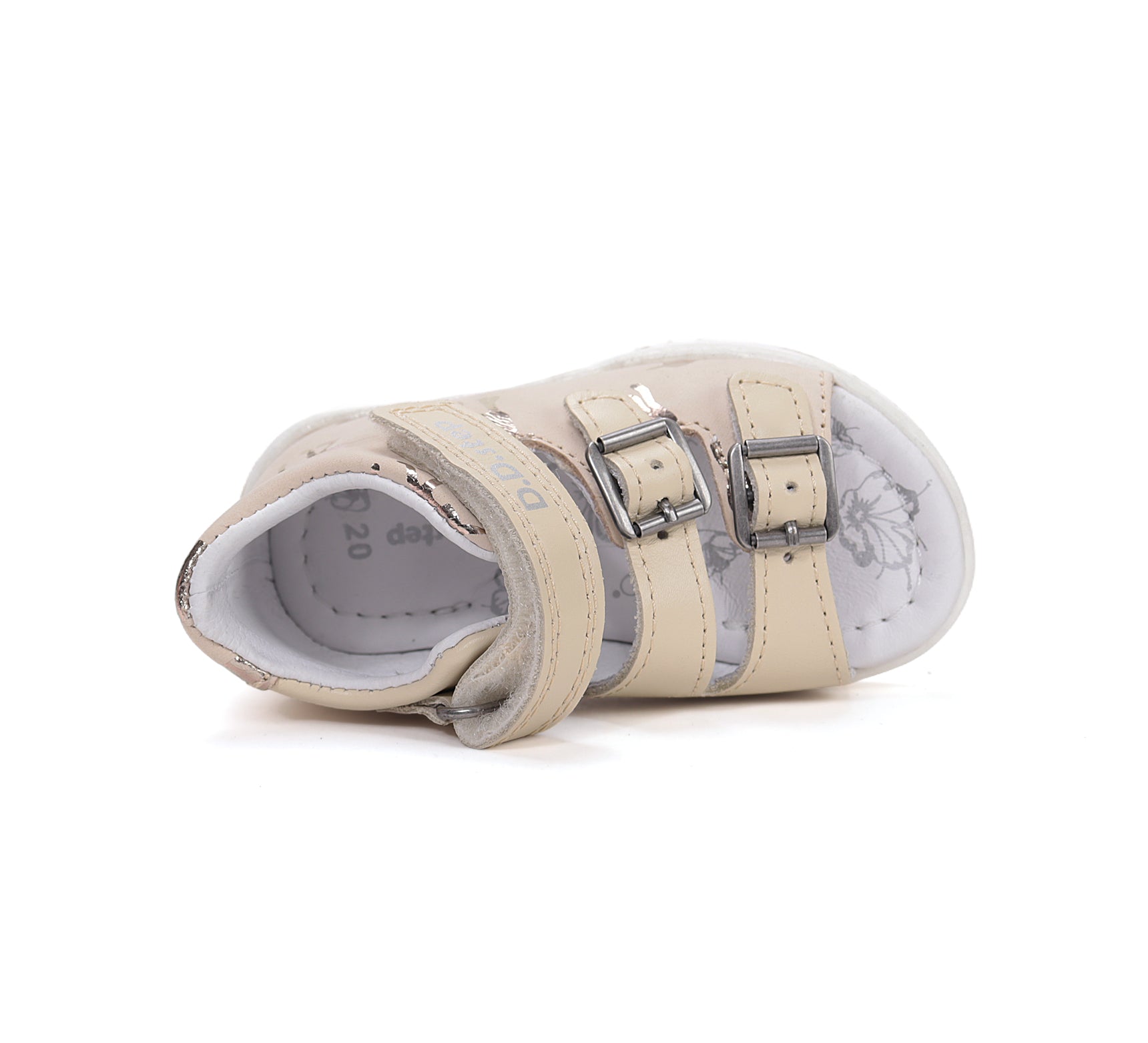 D.D.Step sandale fete 19-24 Cream cu unicorn