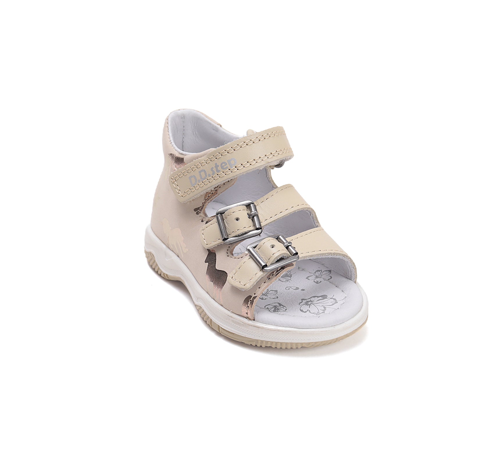 D.D.Step sandale fete 19-24 Cream cu unicorn