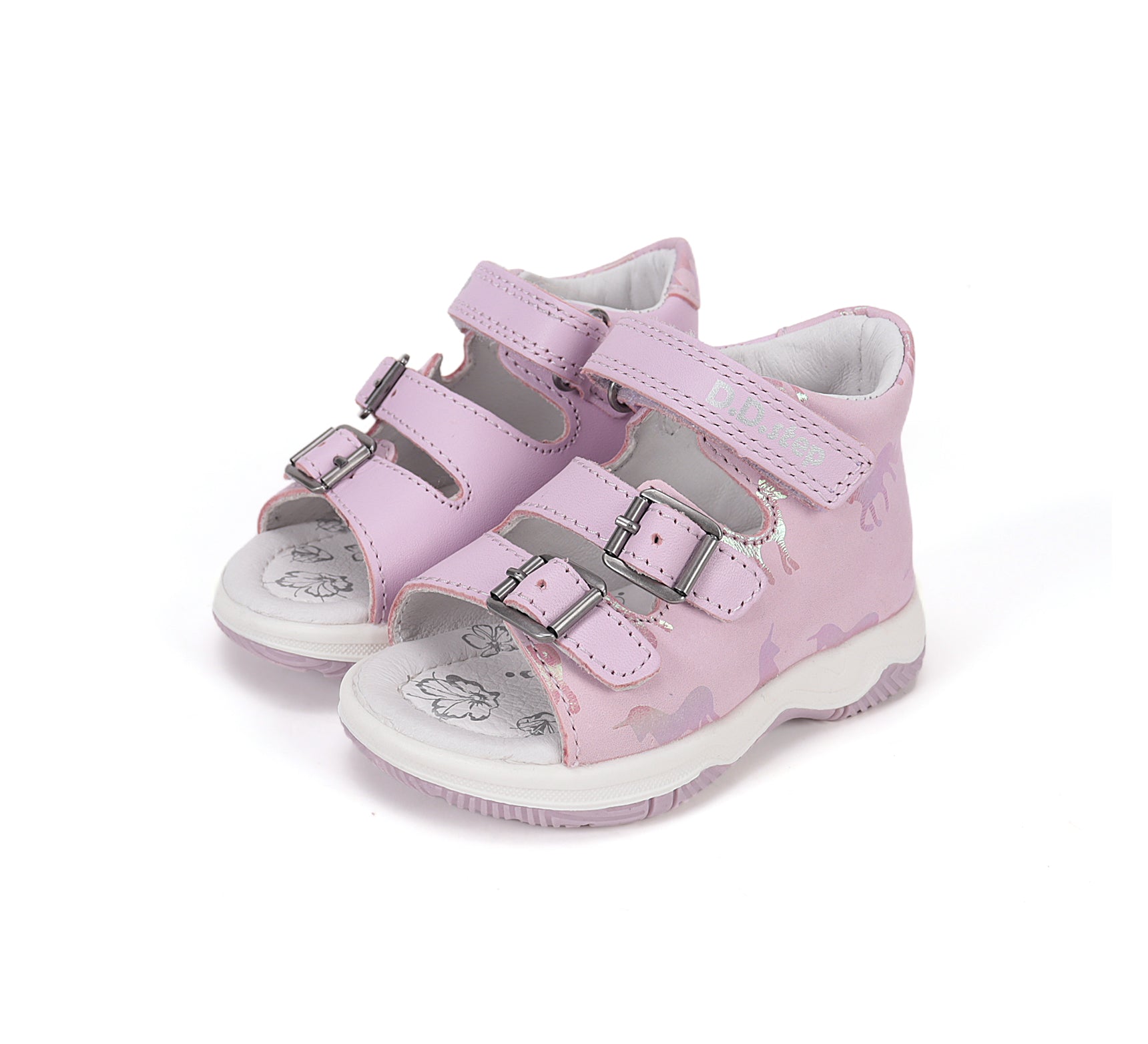 D.D.Step sandale fete 25-30 Lila cu unicorn Imagine principală a produsului