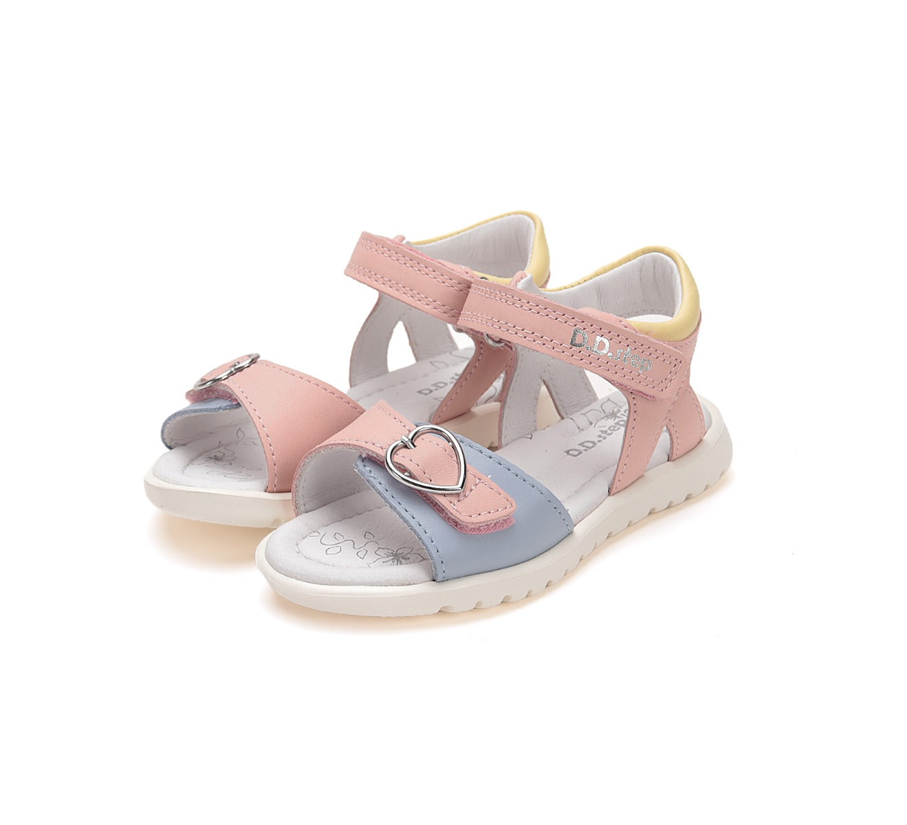 D.D.Step sandale fete 25-30, Pink cu albastru