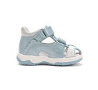 D.D.Step sandale fete 25-30 Sky Blue cu floaricele argintii