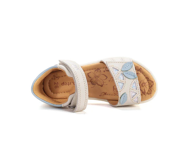 D.D.Step sandale fete 25-30 White cu frunza (Copie)