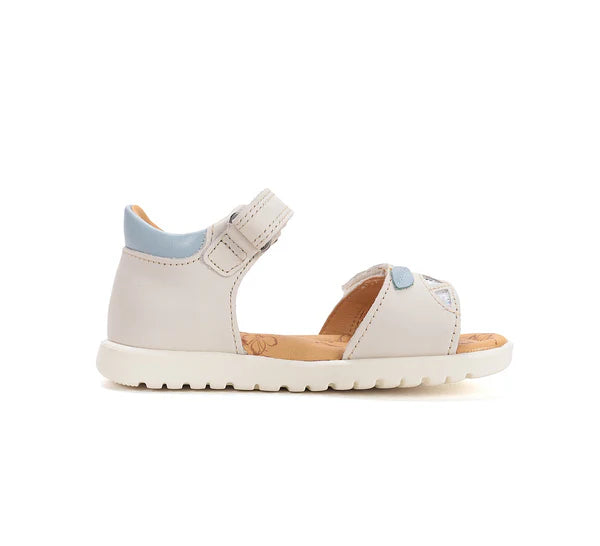 D.D.Step sandale fete 25-30 White cu frunza (Copie)