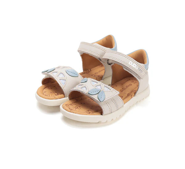 D.D.Step sandale fete 25-30 White cu frunza (Copie)