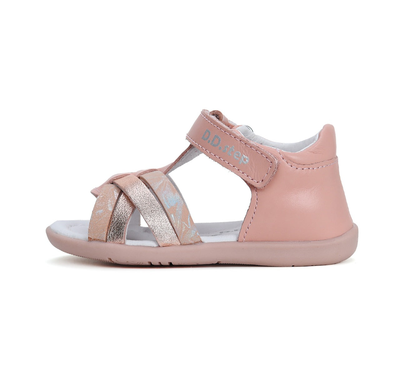 D.D.Step sandale fete 25-30, Pink cu roz gold Imagine secundară a produsului