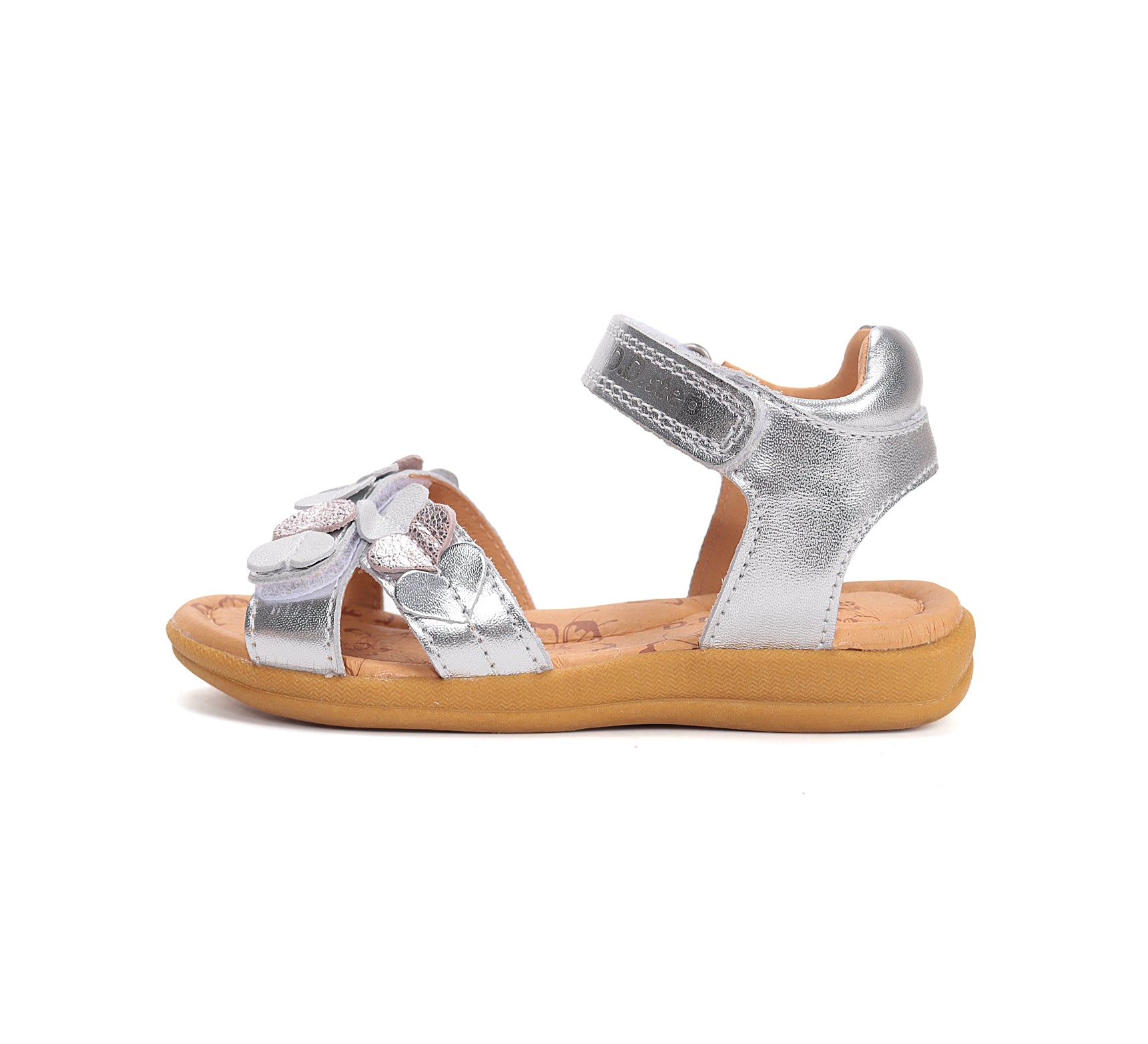D.D.Step sandale fete 26-31 Silver cu inimioare