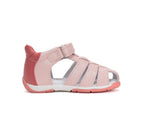 D.D.Step sandale fete piele 20-25 Baby Pink cu coral