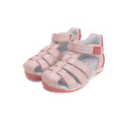 D.D.Step sandale fete piele 20-25 Baby Pink cu coral