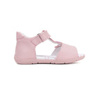 D.D.Step sandale fete piele 20-25 Baby Pink cu floare