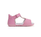 D.D.Step sandale fete piele 20-25 Daisy Pink cu floare