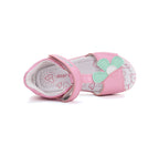 D.D.Step sandale fete piele 20-25 Daisy Pink cu floare