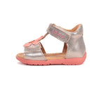 D.D.Step sandale fete piele 20-25 Gold cu floare