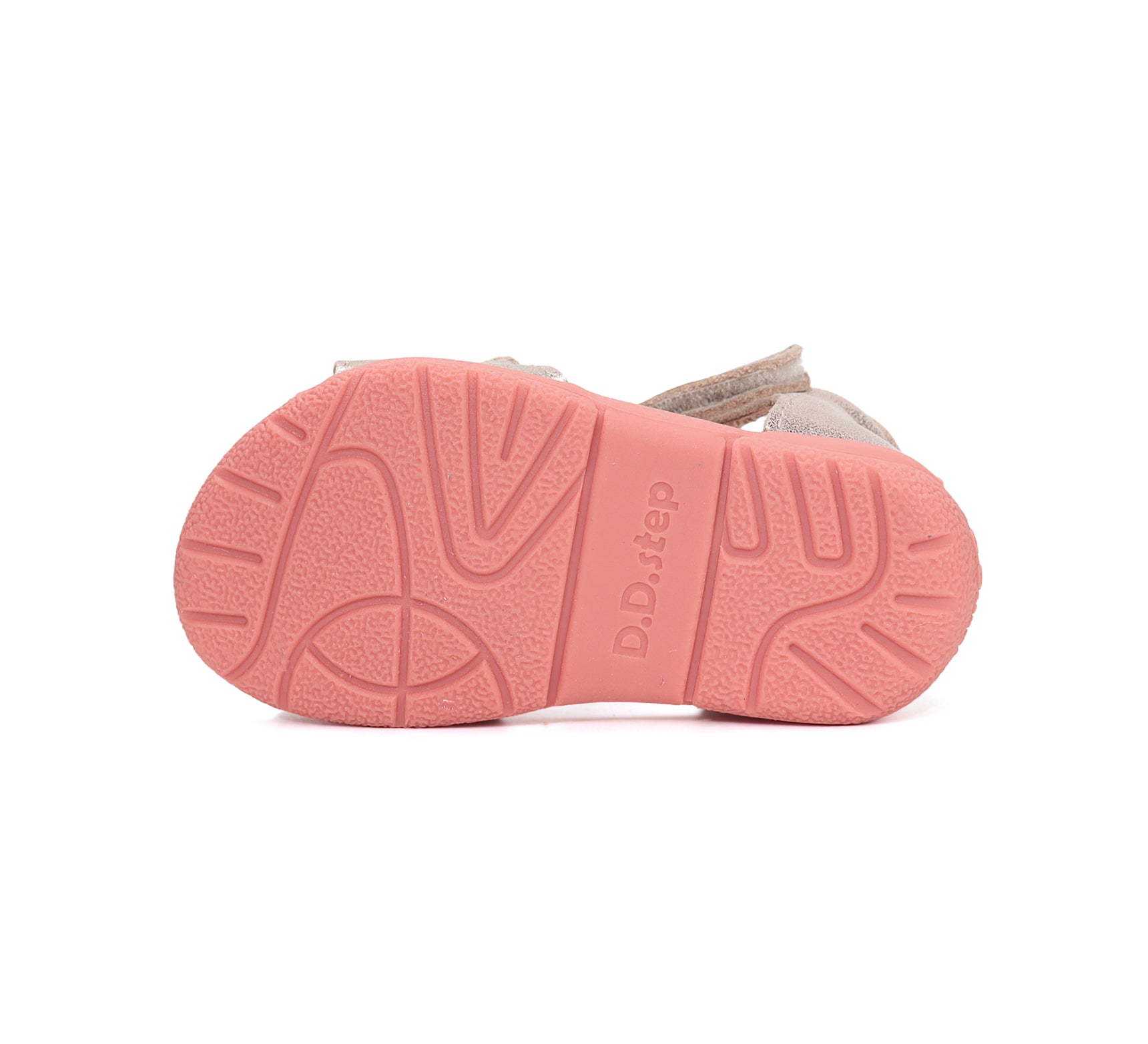 D.D.Step sandale fete piele 20-25 Gold cu floare