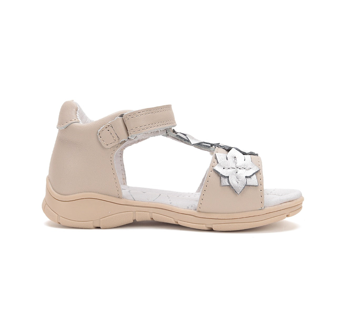 D.D.Step sandale fete Ponte20 supinati 22-27 Champagne cu floricele