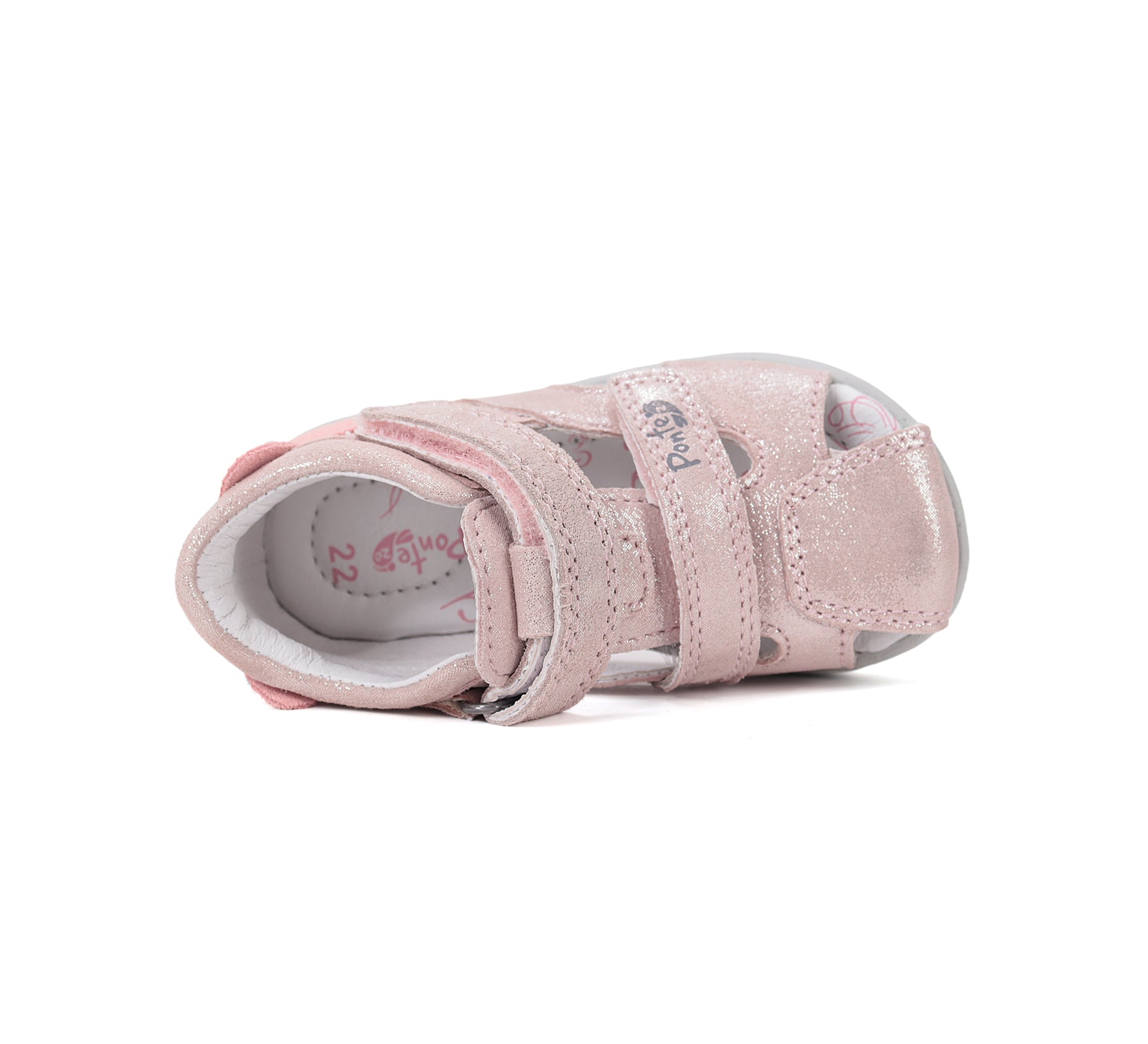 D.D.Step sandale fete Ponte20 supinati 22-27 Rose Gold cu ursulet