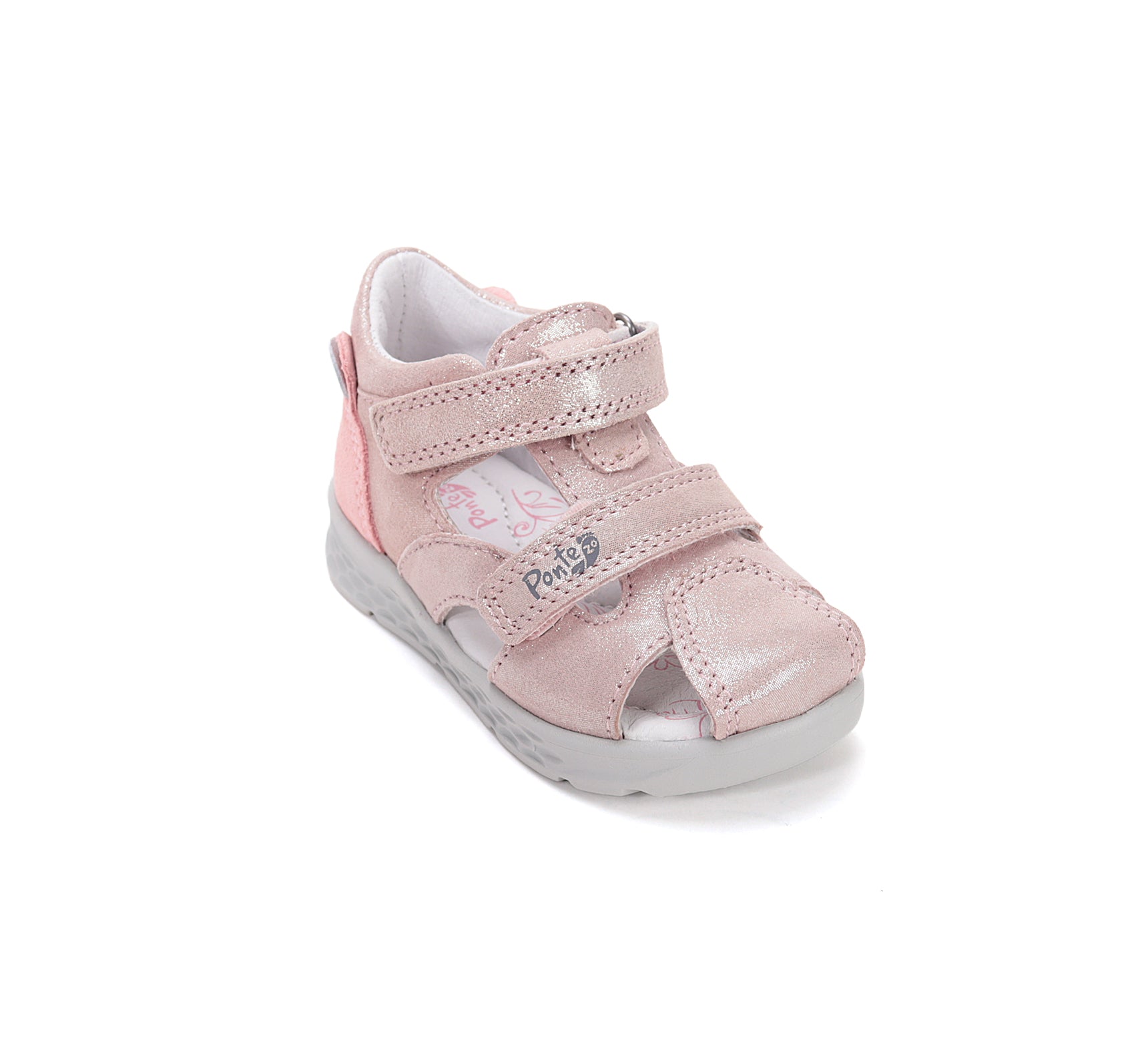 D.D.Step sandale fete Ponte20 supinati 22-27 Rose Gold cu ursulet