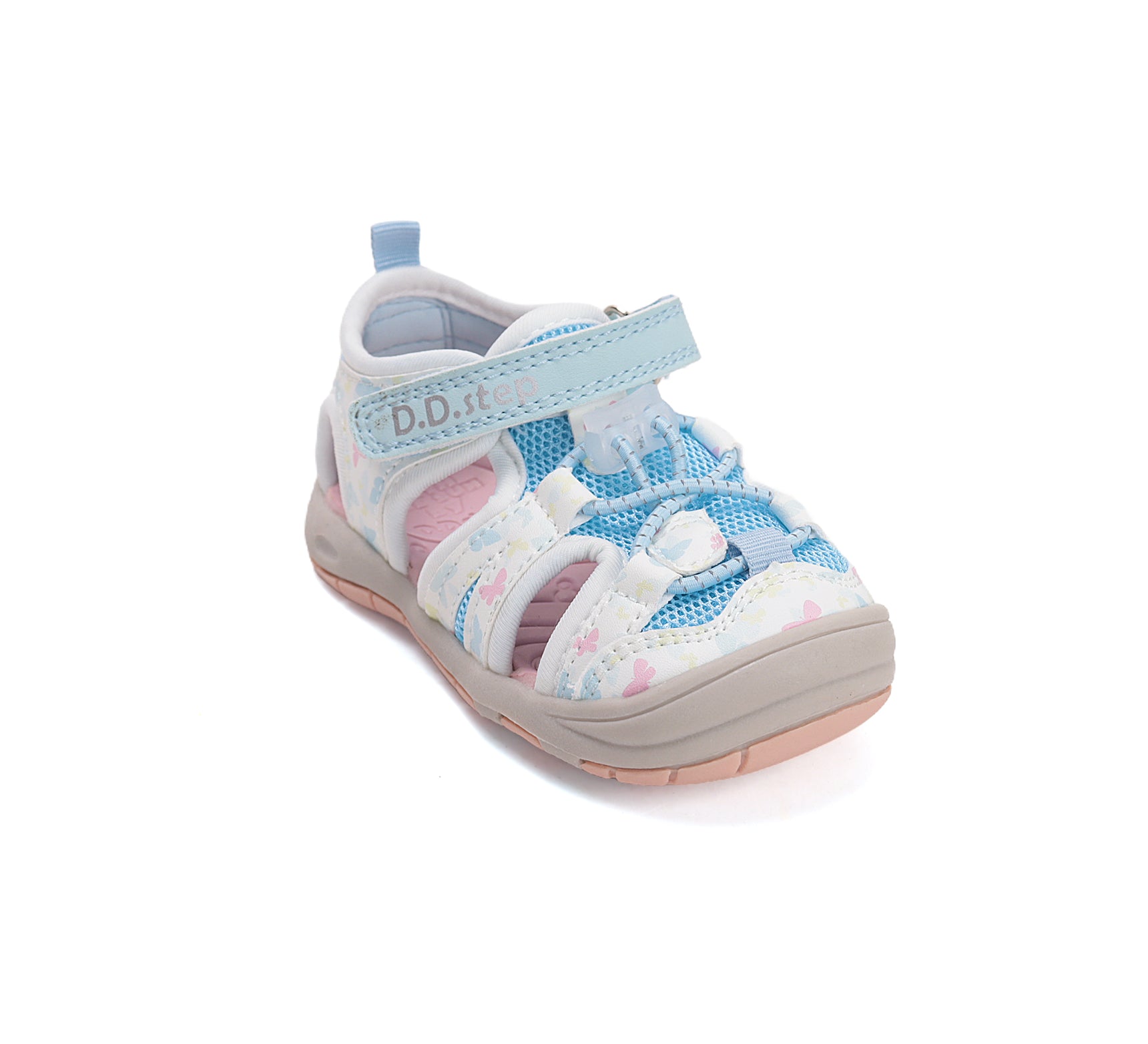 D.D.Step sandale fete "Quick Dry" 20-31 White cu fluturas