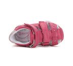 D.D.Step sandale fetite 20-25 Dark Pink cu inimoara