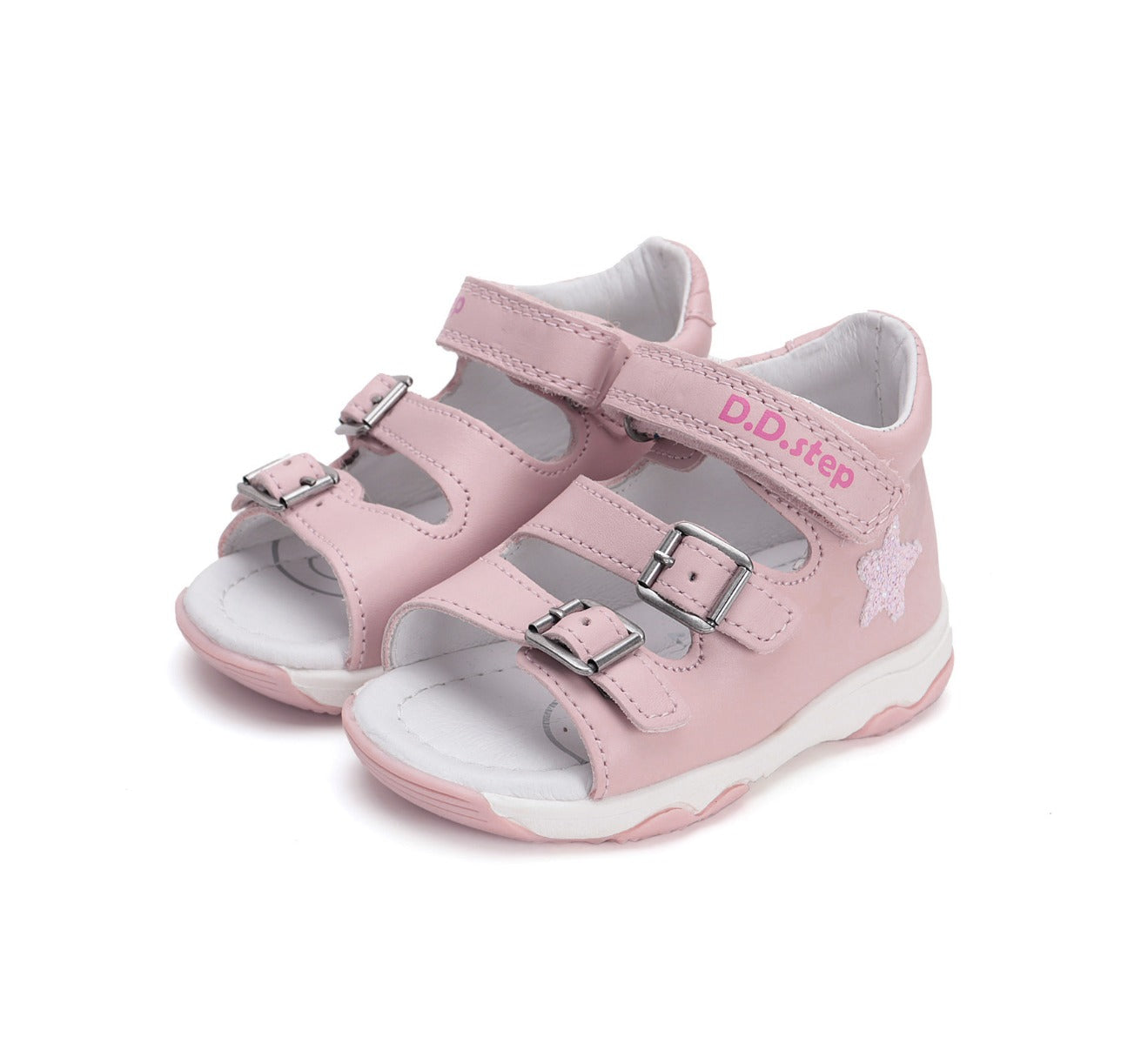 D.D.Step sandale fetite 20-25 Pink cu stea