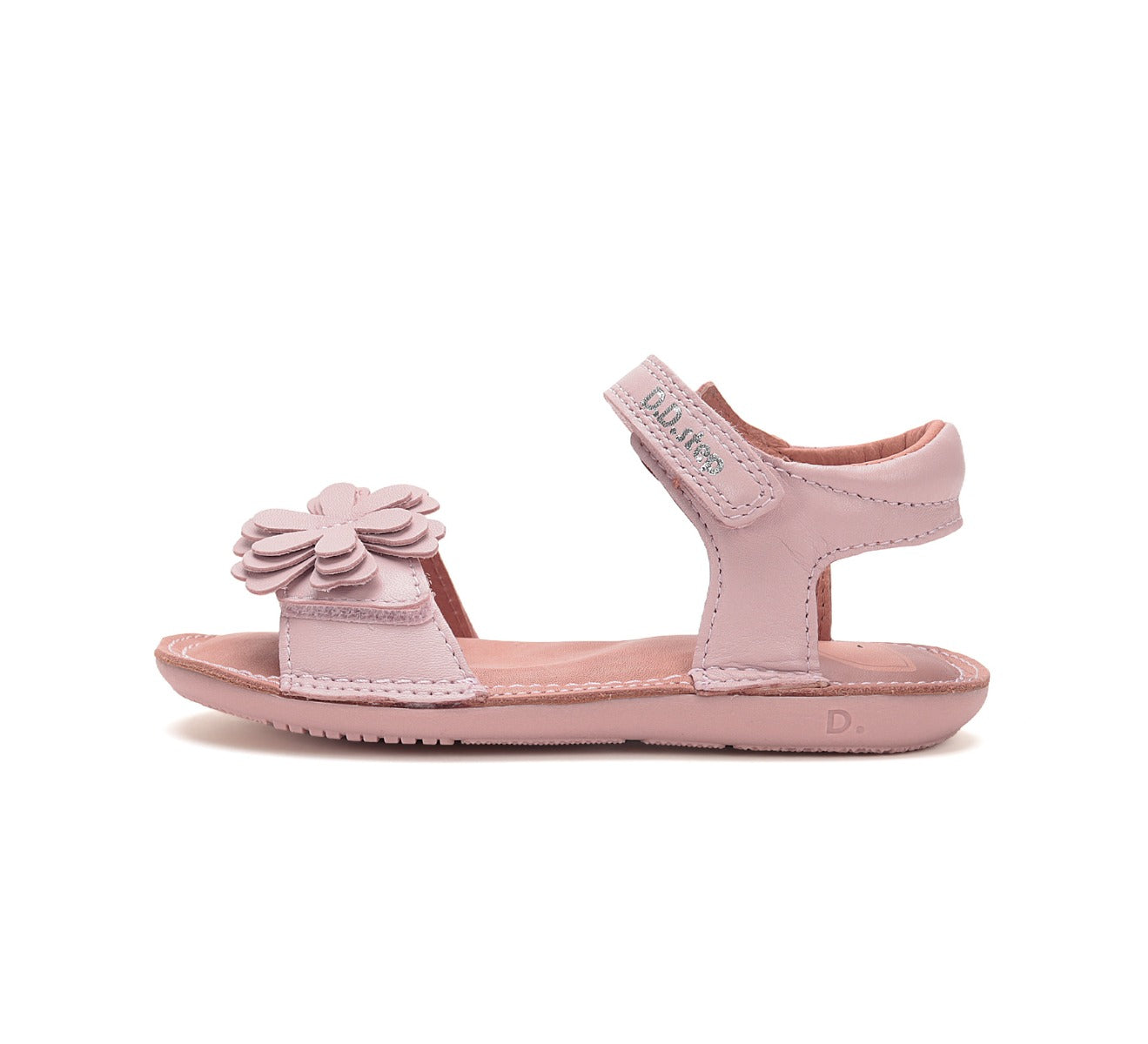 D.D.Step sandale fetite 26-31 Baby Pink cu floare mare Imagine secundară a produsului