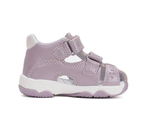 D.D.Step sandale fetite 26-31 Mauve cu inimoara
