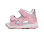 D.D.Step sandale fetite cu LED 26-31 Daisy Pink cu diamante