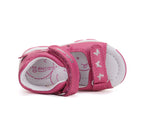 D.D.Step sandale fetite cu LED 20-25 Dark Pink cu fluturasi