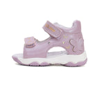 D.D.Step sandale fetite cu LED 26-31 Mauve cu fluturasi