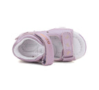 D.D.Step sandale fetite cu LED 26-31 Mauve cu fluturasi