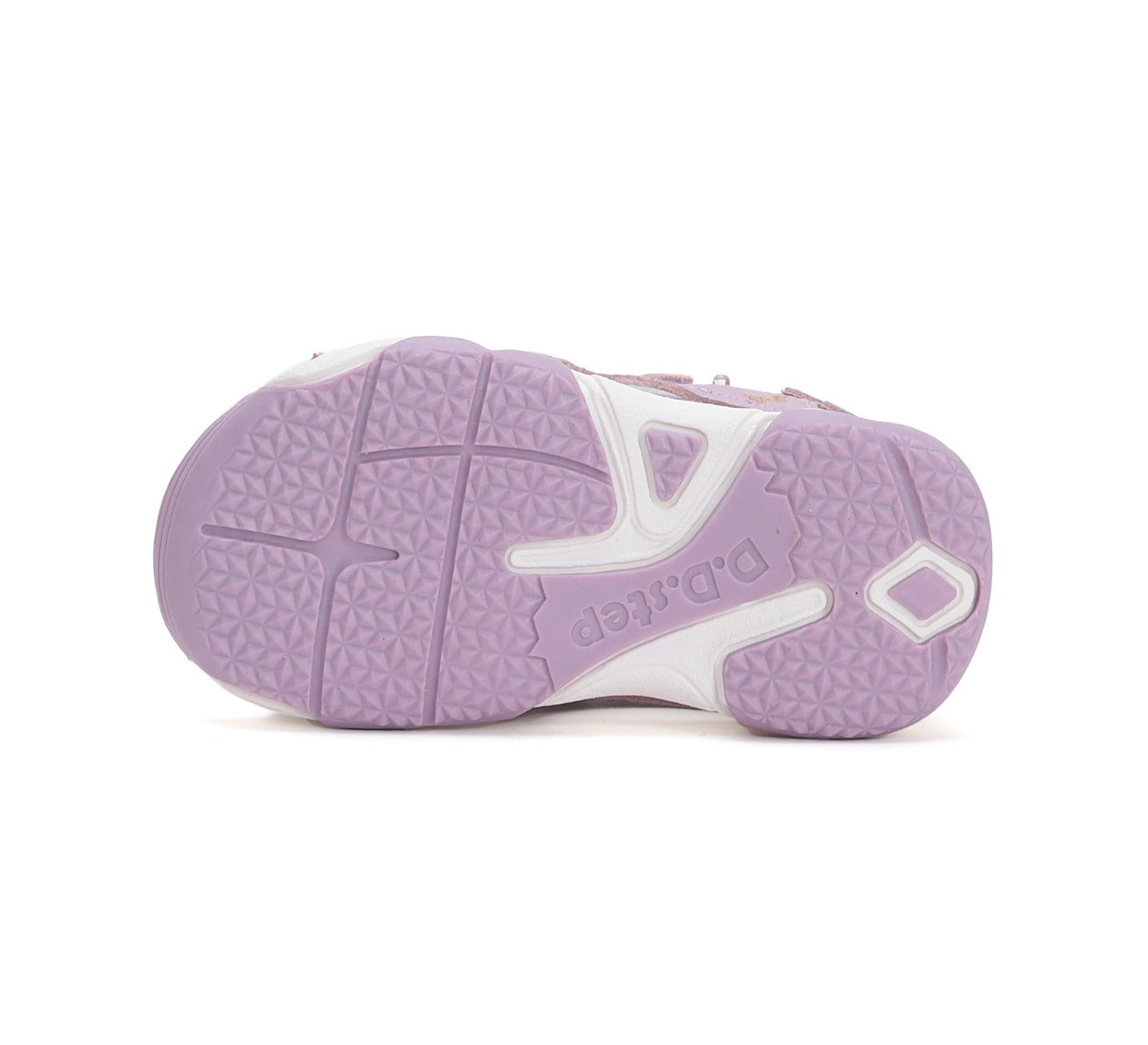 D.D.Step sandale fetite cu LED 20-25 Mauve cu fluturasi