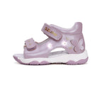 D.D.Step sandale fetite cu LED 20-25 Mauve cu fluturasi