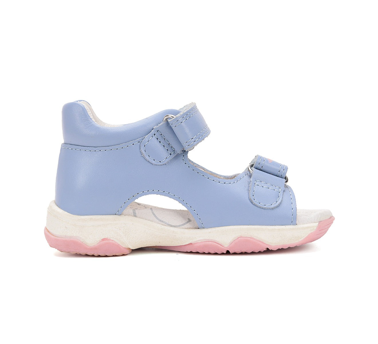 D.D.Step sandale fetite cu LED 20-25 Sky Blue cu fluturasi