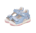 D.D.Step sandale fetite cu LED 20-25 Sky Blue cu fluturasi