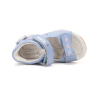 D.D.Step sandale fetite cu LED 26-31 Sky Blue cu fluturasi