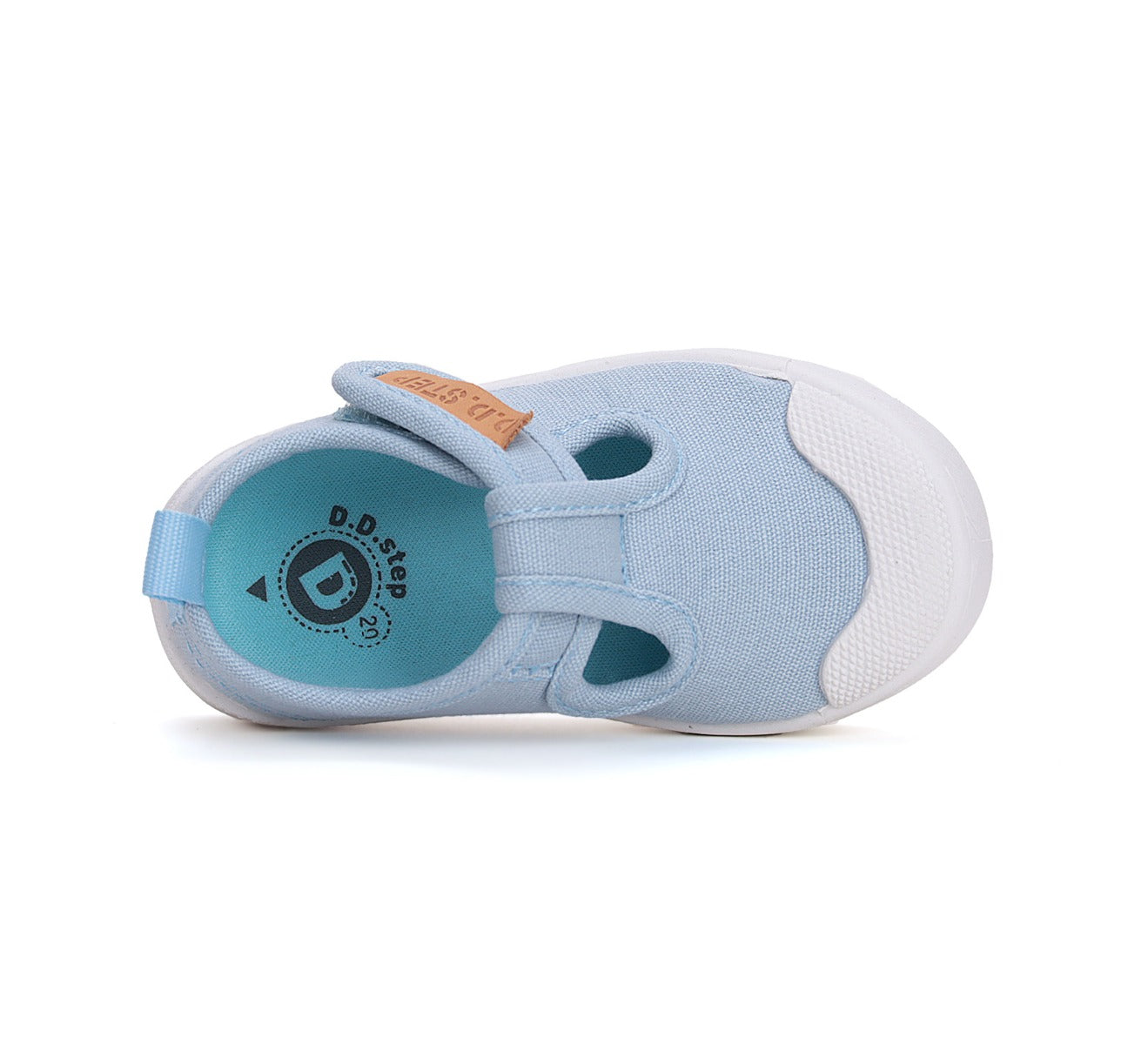 D.D.Step tenisi baieti decupati 20-25 Sky Blue simplu