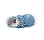 D.D.Step tenisi baieti din panza 28-33 Aero Blue cu dungi