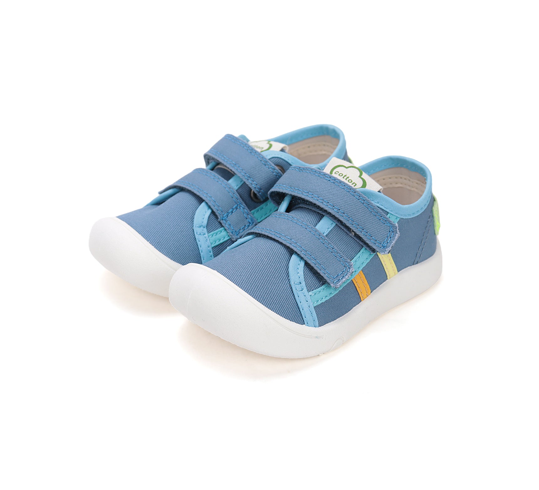 D.D.Step tenisi baieti din panza 28-33 Aero Blue cu dungi Imagine principală a produsului