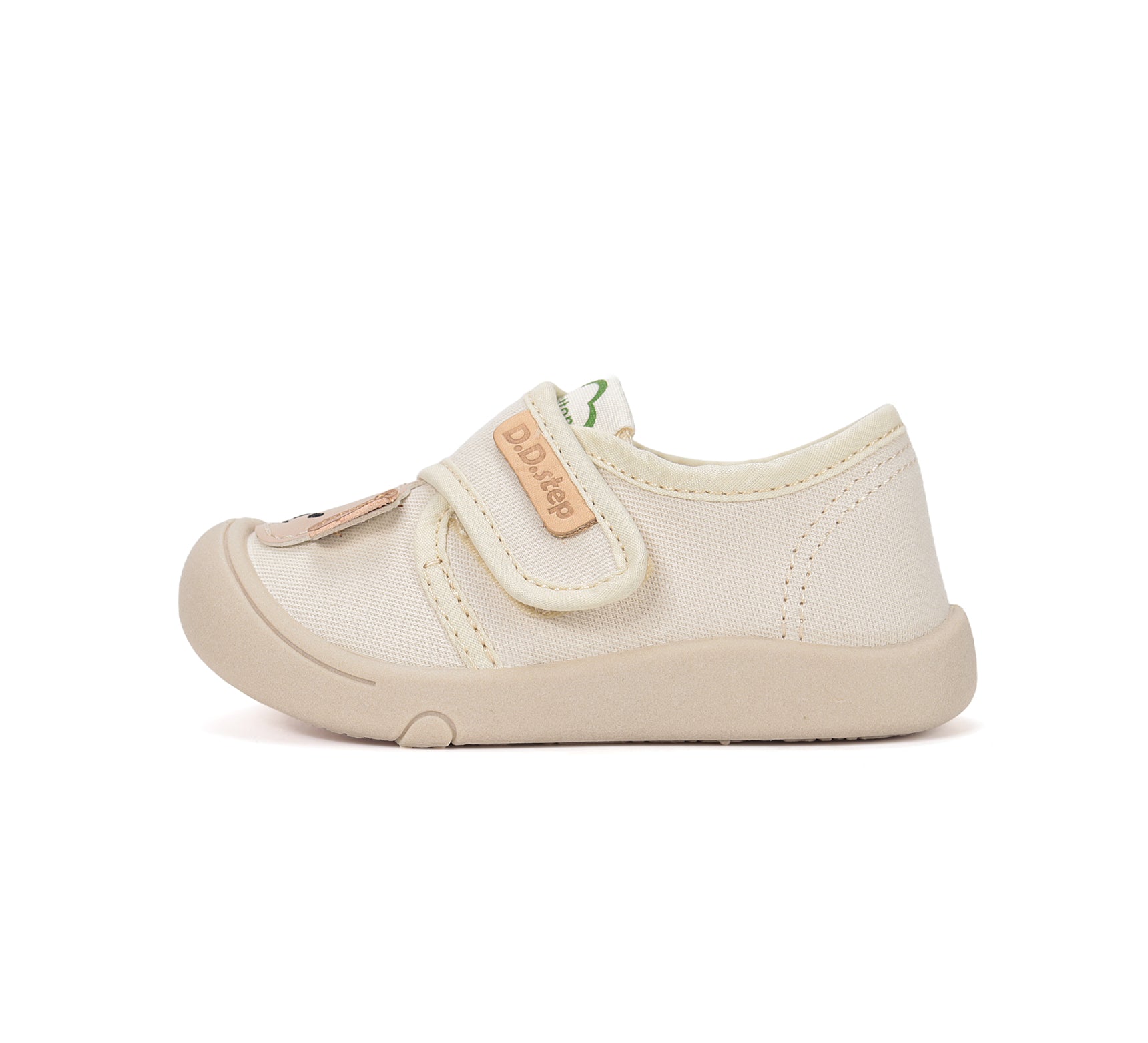D.D.Step tenisi baieti din panza 22-27 Cream cu catel