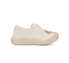 D.D.Step tenisi baieti din panza 22-27 Cream cu catel